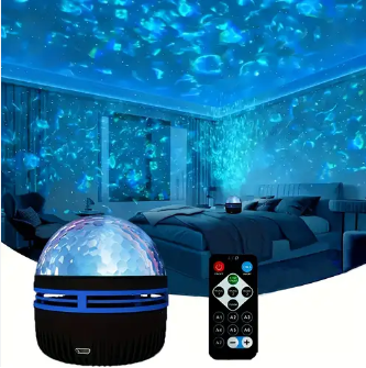 Led Star Projector Ocean Wave And Nebula Night Light Room Rotating Star Projector Light Bedroom Romantic Decor Party Decor  1pc