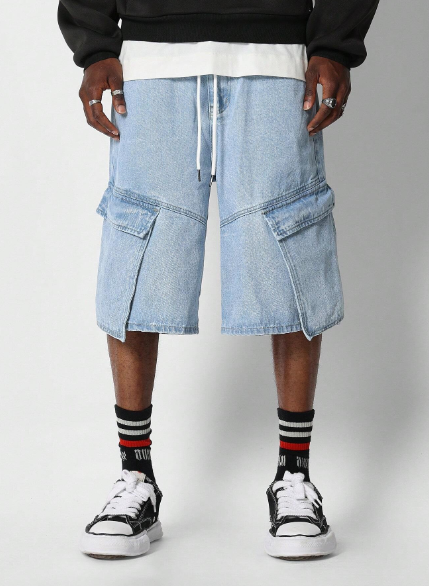 SUMWON Denim Cargo Shorts