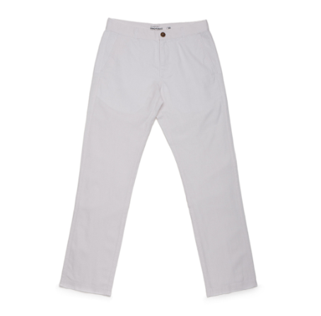 GIORDANO Men's Cotton Linen Pants  - Signature White