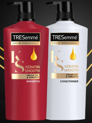 Tresemmé Anti-Frizz Shampoo and Hair Conditioner Keratin Smooth for Dry and Frizzy Hair 620ml Bundle