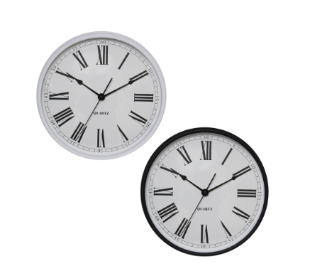 Eureka Nordic Metal Wall Clock 11“ Inches Easy Read Analog Home, Office, Bedroom