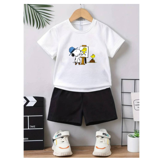 Boys Shirt Suits Baby Polo Terno Clothes 0-5 years Child Print Shirt and Shorts Terno for KidSorts Two Sets of Kids S27