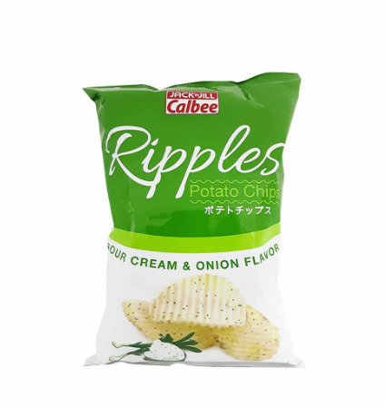 Calbee Ripples Potato Chips Sour Cream & Onion  170g