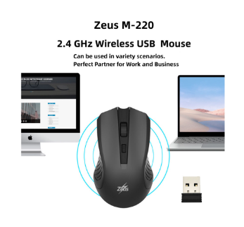 Zeus M220 Wireless Gaming Mouse / Office Mouse With Nano Receiver And A Free Battery