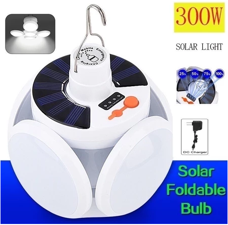 300W solar waterproof multi-scene emergency light dual-mode charging outdoor camping spherical light