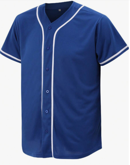 Men's Baseball Style Buttoned Sports T-Shirt Gym Clothes Men Basic T Shirt