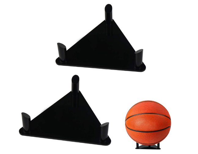 Tasybox Acrylic Ball Stand Holder, Sports Ball Storage Display Rack for Basketball Football Volleyball Soccer Rugby Balls 2 Pack