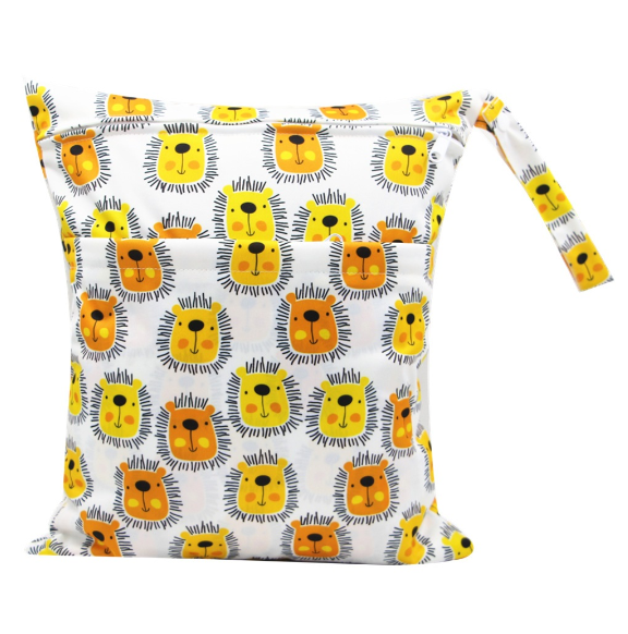 30x36cm Lager Size Diaper Wet Dry Bags Double Zipper Printed Portable Waterproof Bag Storage Bag Swimwear Bag C21