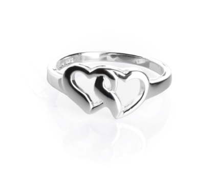 Unisilver 925 Entwined Hearts Ladies Ring