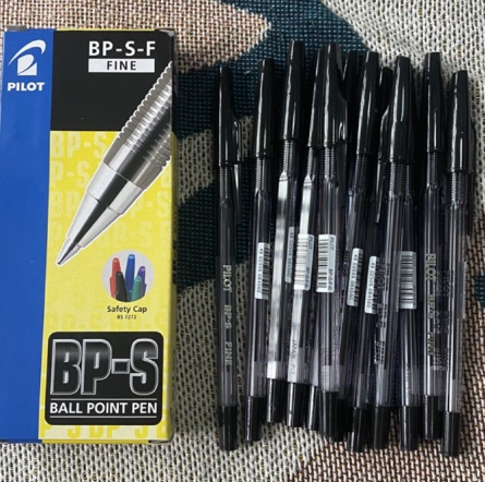 12pcs Pilot BPS Fine Black Ball Point Pen Pilot Black Pen Black Ballpen School Office Supplies