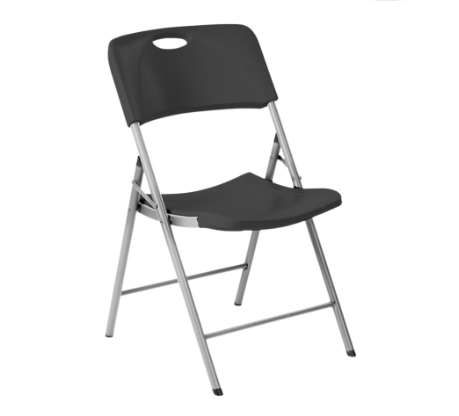Lifetime USA Black Folding Chair - Durable, Easy Storage, Comfortable Design, American Craftsmanship