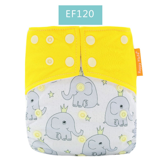 Happyflute Baby Cloth Diapers Double Gusset Washable Cloth Nappy Without Insert HF13