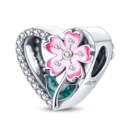 S925 Silver Pandora Same Design Colorful Spring Garden Series Suitable for Original Bracelet s1