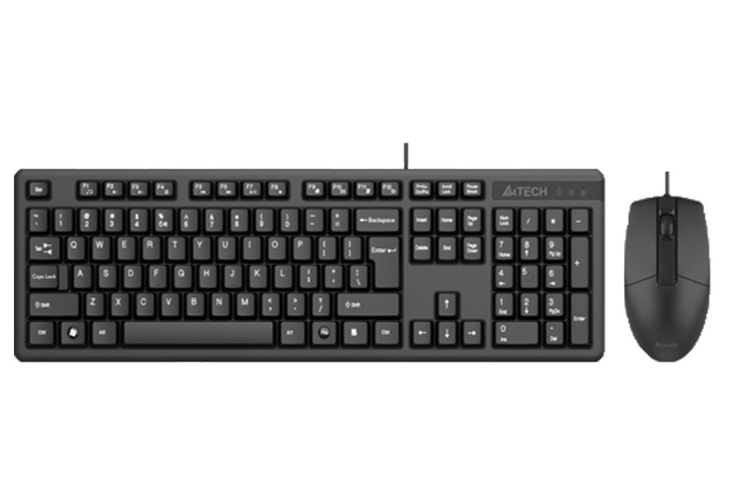 A4Tech KK-3330 Multimedia FN Laser Inscribed Keys Desktop Wired Keyboard and Mouse Combo