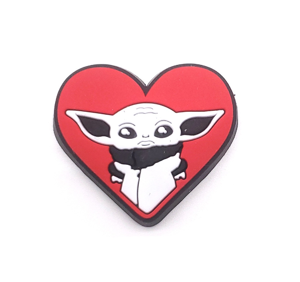 Cartoon Baby Yoda Croc Jibbitz Alien Croc Jibbits Robot Shoe Charms Pin Star Wars Jibits Crocks for Women Shoes Accessories Decoration 012