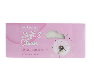WATSONS Soft and Clean Air Laid Facial Puffs 90 Sheets