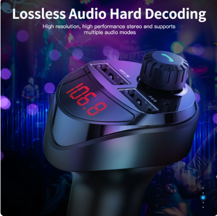 Music Player Car Accessories Gadgets Car Bluetooth-compatible 4.2 FM Transmitter Wireless Hands Free TF Card Pendrive MP3 Player