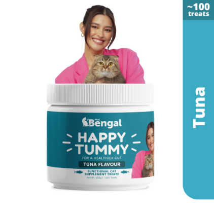 Prof Bengal Happy Tummy - Premium All-Natural Cat Treats & Snacks with Probiotics
