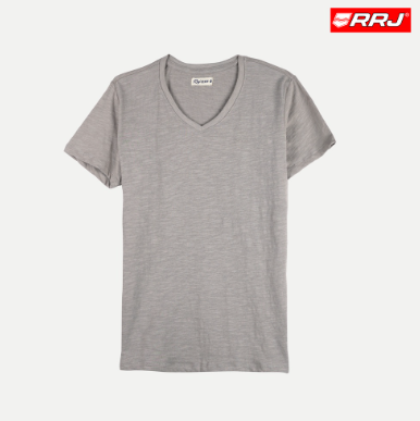 RRJ Basic Tees for Ladies Regular Fitting Shirt CVC Jersey Fabric Trendy Fashion 117851-U Frost