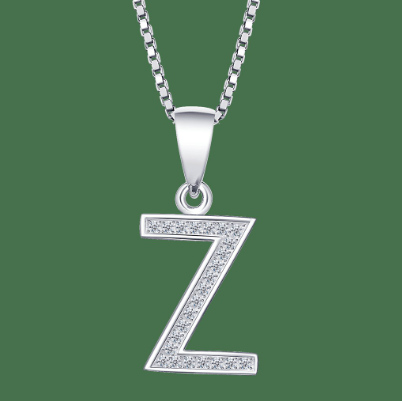 Z Letter Pendant Necklace Italy 92.5