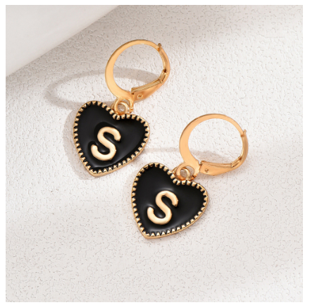 1 Pair Letter Heart Earring Gold Color Hoop Earrings For Women Fashion Alphabet Dangler Initials Ear Accessories Jewelry Gifts S