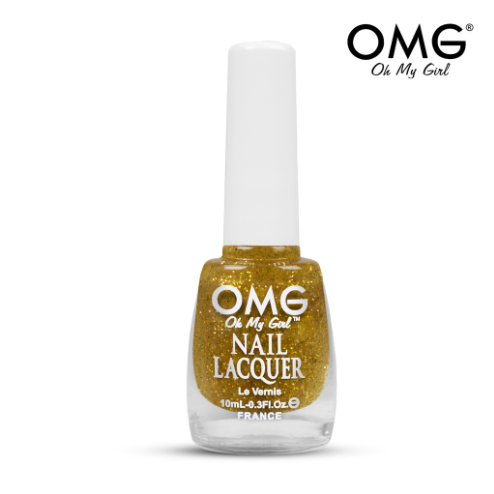 OMG Nail Polish Yellow Glitter 10ML