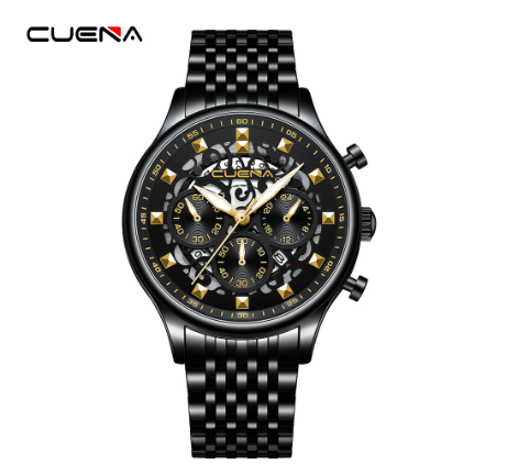 CUENA Original Brand New Men's Watches Mechanical Unique Style Creative Design Dial Stainless Steel Fashion Casual Business Sports Watch M6