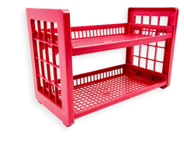 COD DVX Mini Plastic Rack #7673 Desk Organizer 2Layer Rectangular Interior Storage office table