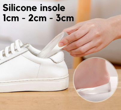 Silicone Gel Heightening Shoe Pad Men Women Foot Care Protector Insoles Elastic Insert Heel Pads