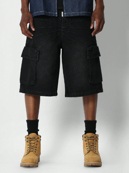 SUMWON Denim Cargo Short WIth Pockets