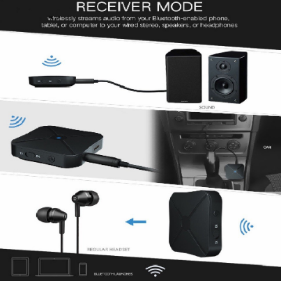 COD 2 in 1 Wireless Bluetooth 4.2 Audio Transmitter Receiver TV Car Music Receiver Universal Adapter