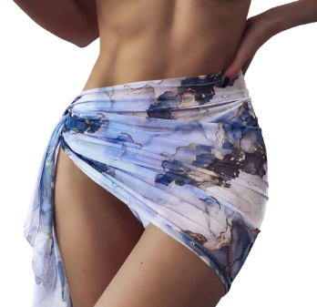 Women 1 Piece Sheer Wrap Knot Cover Up Skirt Without Bikini Beach Wrap Bikini Shiny Wraps Cover Ups