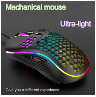 Mechanical mouse Wired Mouse Gaming Mouse USB glows Mouse Office Mouse Esports gaming mouse Hollow out the mouse Comfortable to hold