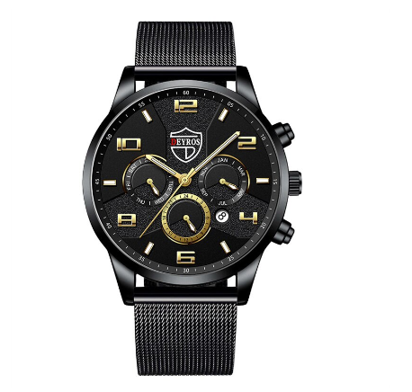 DEYROS Watch Men's Quartz Ultra Thin Mesh Waterproof Business Wristwatches Men Watch Relo Ng Kalalakihan 4