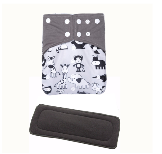 Cloth Diaper 1 Set With Bamboo Charcoal Inserts In Stocks D35
