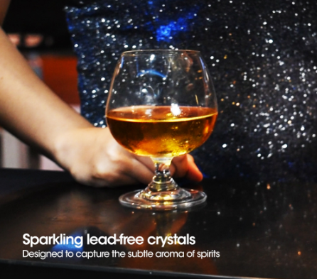 CRYSALIS 2pcs Set Brandy Cognac Stemware 410ml Crystal Clear Liquor Glass Drinking Set Glassware