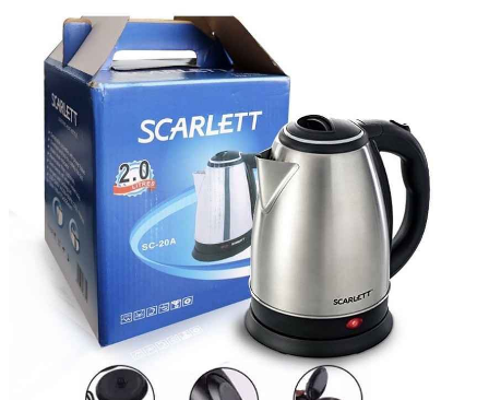 CJY Scarlett Stainless Electric Kettle Water Heater 2L