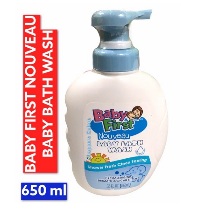 BABY FIRST NOUVEAU BABY BATH WASH with pump 650 ml