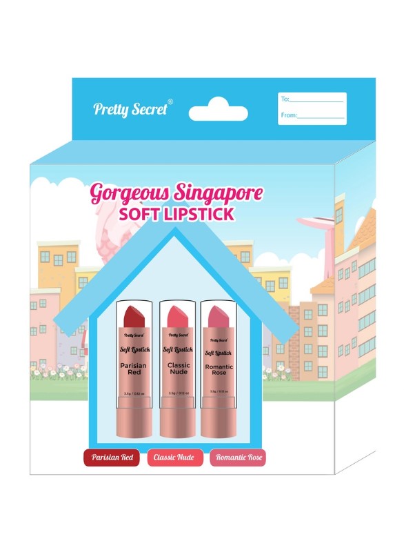 Pretty Secret Gorgeous Singapore Soft Lipstick 3.5Gx3