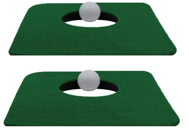 Upstreet Golf Putting Matt for Indoors, Golf Putting Green or Mini Golf Set - Includes Two Indoor Putt Mats and Two Training Balls for Indoor Golf and Putting Practice