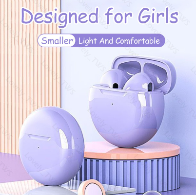 Pro 6 TWS Bluetooth Earphones with Microphone Touch HiFi Stereo Wireless Earbuds Bluetooth Headset