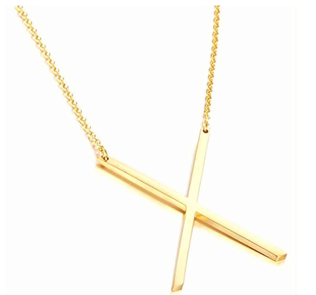 Stainless Chain with Letter Pendant Necklace X