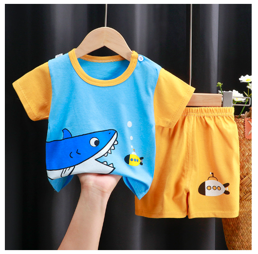 0-4Y For Boys Baby & Kids Sleeveless Shorts Set Pure Cotton Sando For Summer Kids 11