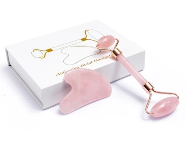 SEVICH Jade Gua Sha Anti Aging Face Roller Set