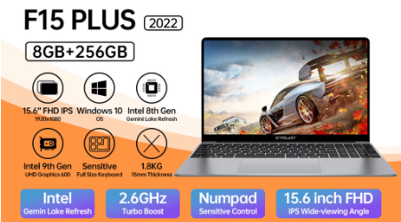Teclast F15 Plus Ultra-thin Laptop 8GB+256GB