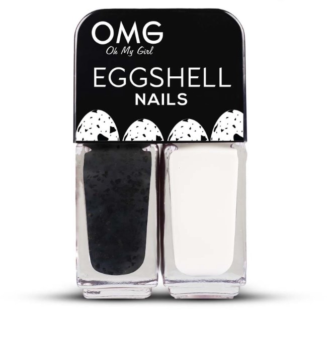 OMG Eggshell Nail Polish Dove 5ml x 2