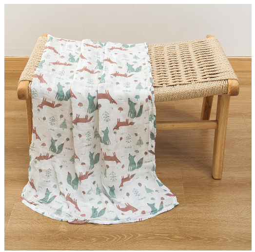 Happyflute Muslin Blanket 70 Bamboo Plus 30 Cotton Baby Swaddle Soft Newborn Bath Towel Baby Wrap Sleepsack Stroller Cover 120x110CM S21