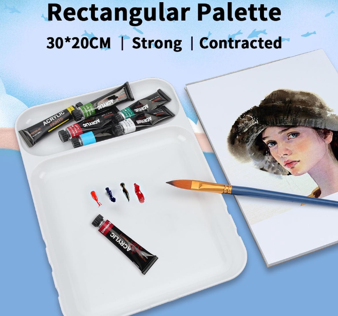 SeamiArt 1pc Alloy Nanoparticles Palette for Watercolor Acrylic Oil Paint Art Tool