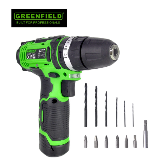 Greenfield Cordless Drill Set 12V - Power Tool/Home Improvement