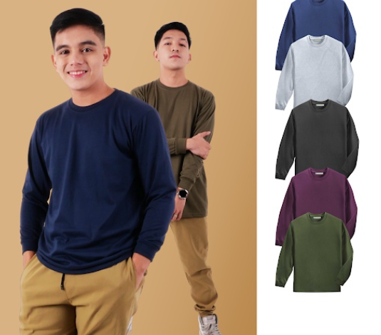 Official Plain Long Sleeves Pullover for Men And Women